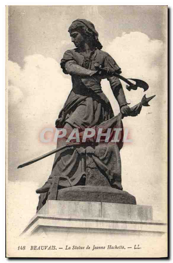 CPA Beauvais la statue de Jeanne Hachette 
