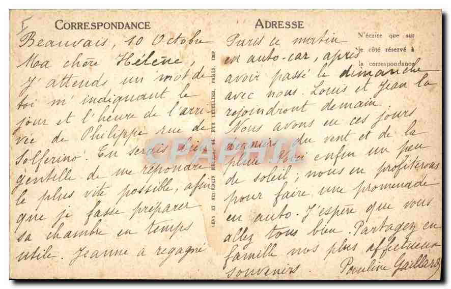 Beauvais — Ferme de Saint-Symphorien — Porte d'un Ancien Séminaire — LL. n° 346 — Reverso
