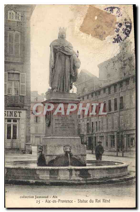 Aix-en-Provence - Statue du Roi René — collection Jaussaud, n°25