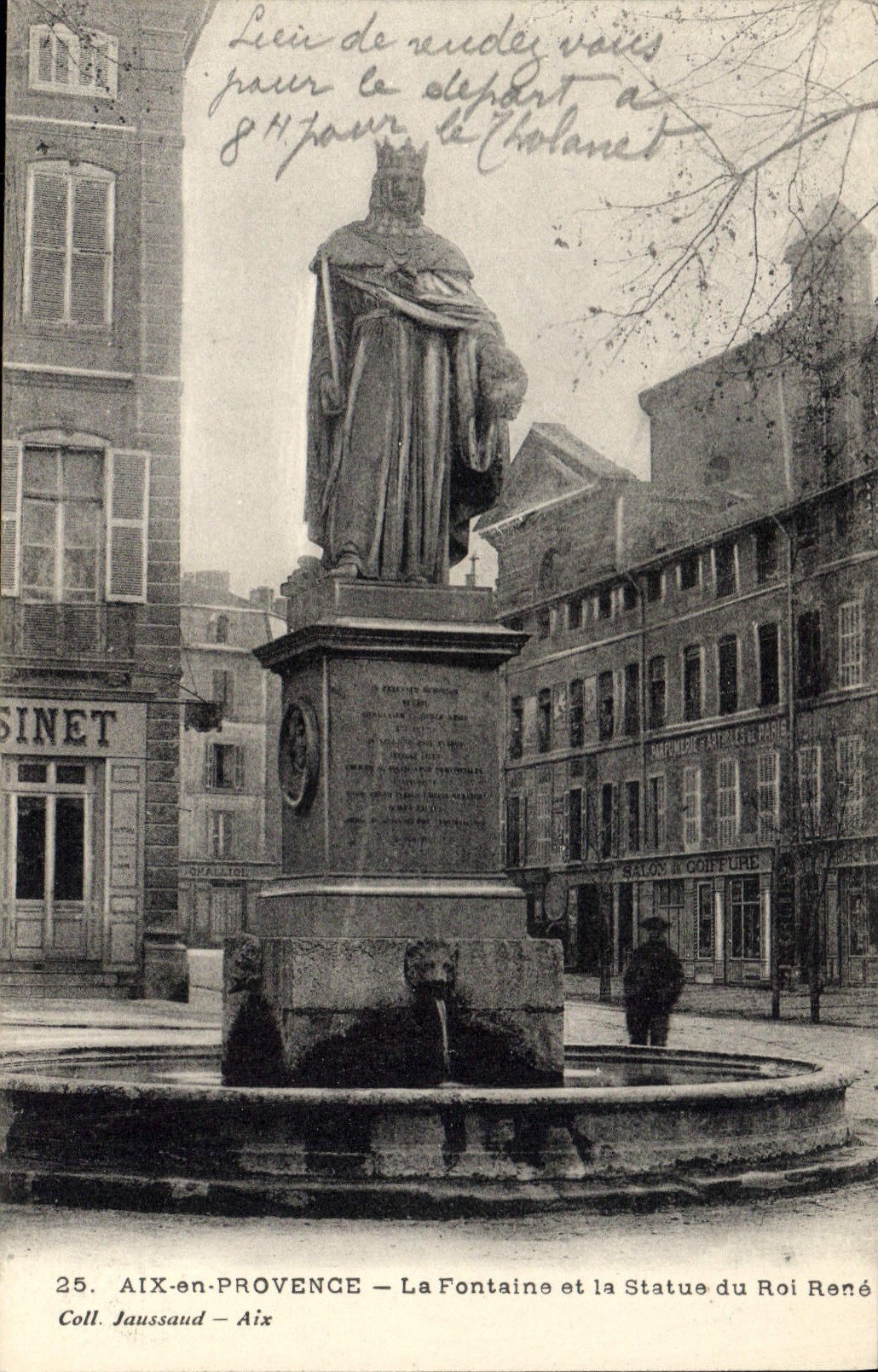 Aix-en-Provence — La Fontaine et la Statue du Roi René