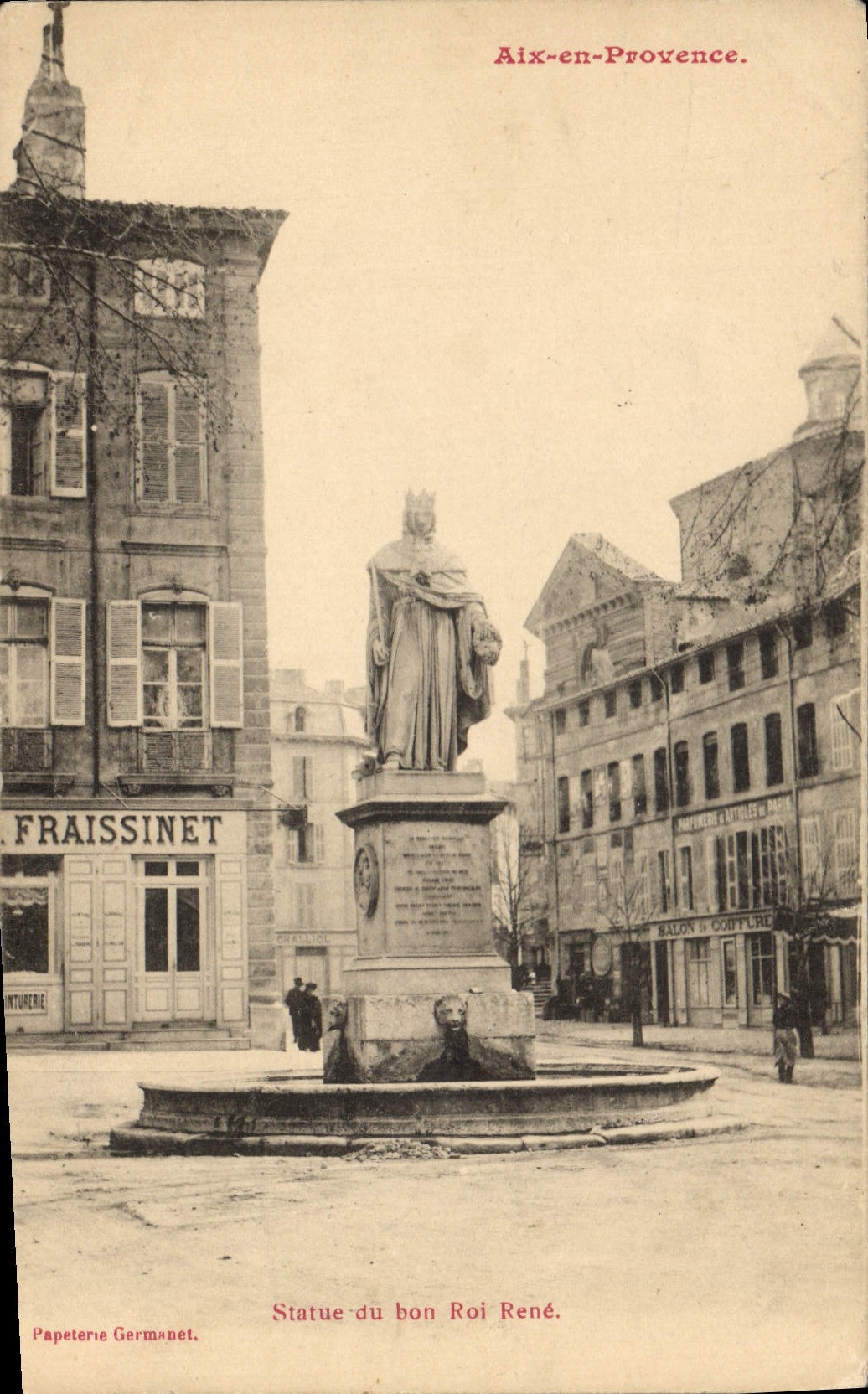 Aix-en-Provence — Statue des guten Königs René — Papeterie Germenet