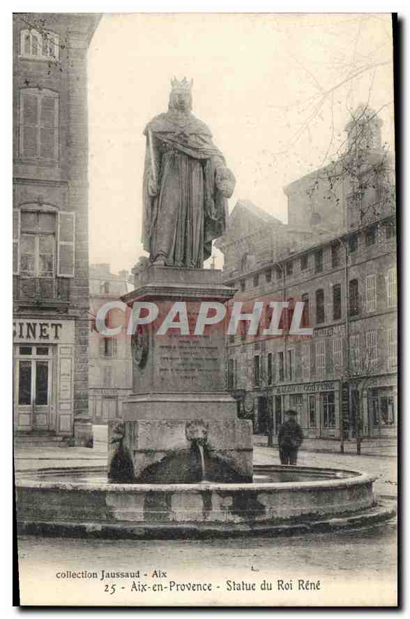 Aix-en-Provence - Statue du Roi René — collection Jaussaud, n°25