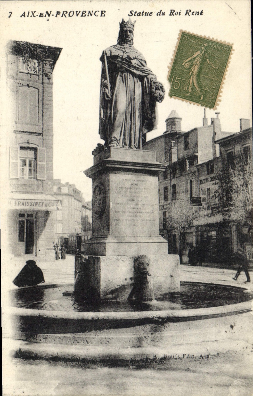 Aix-en-Provence — Statue du Roi René — B. Bouis Édit. Aix