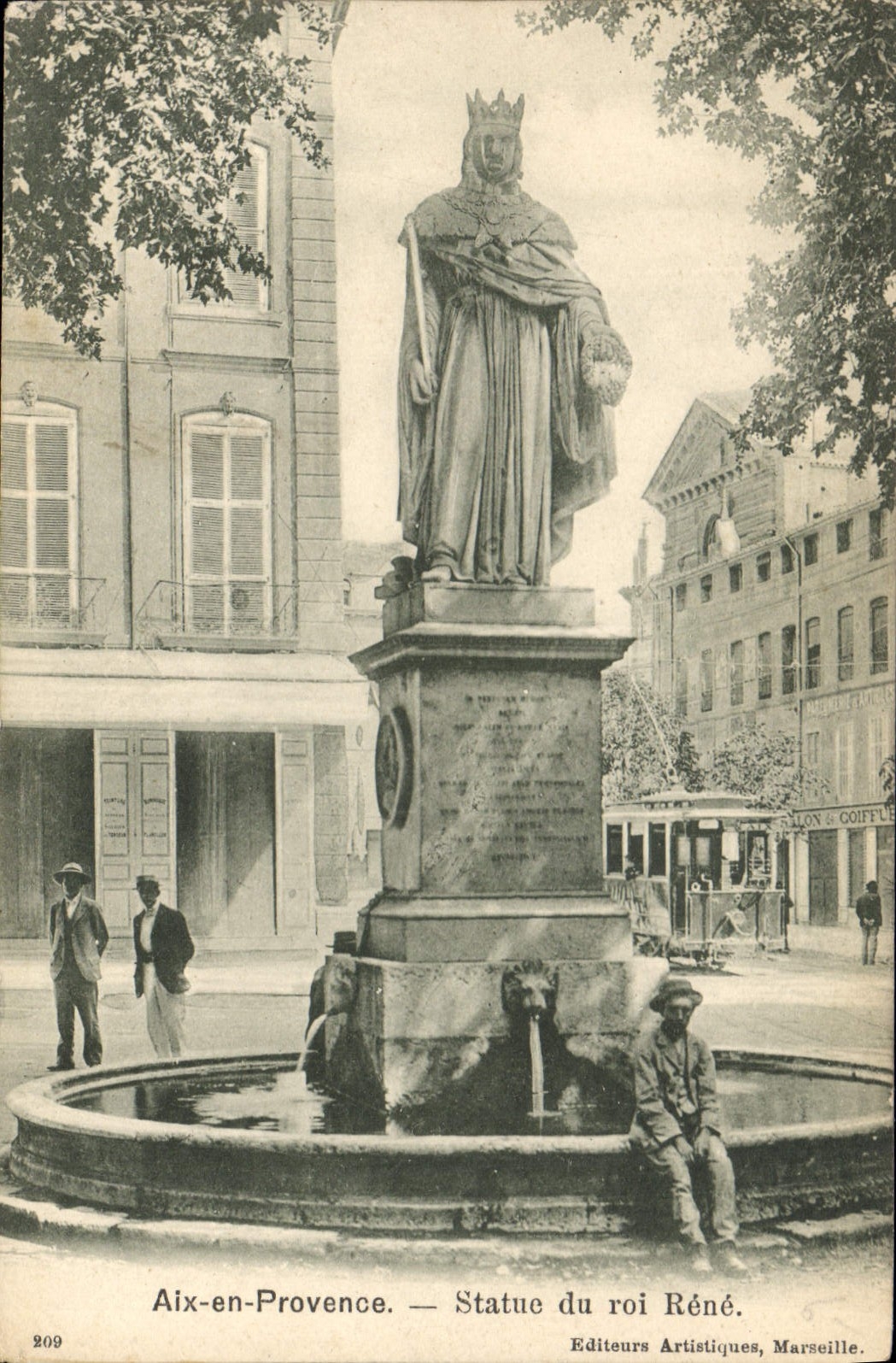 Aix-en-Provence — Statue du roi René — Éditeurs Artistiques, Marseille, n°209