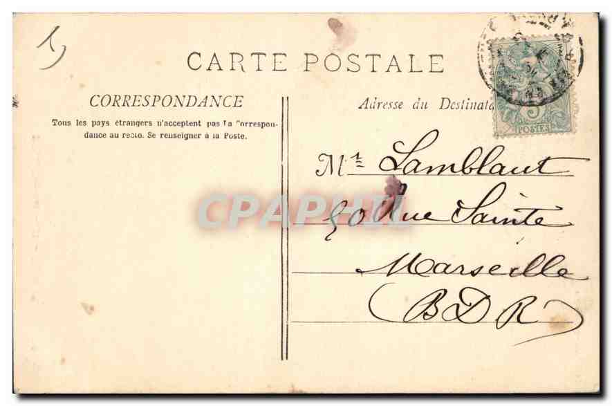 Aix-en-Provence — Statue du Roi René — Éditeur : Cabinet Cinet, n°25 — Verso
