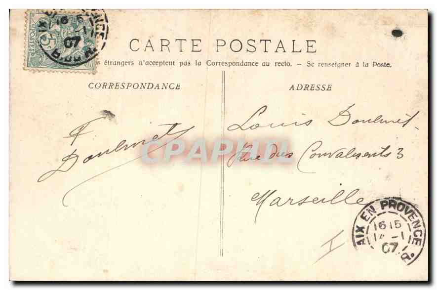 Aix-en-Provence — La Mairie - Tour de l'Horloge — Collection Jaussaud - n°66 — Verso