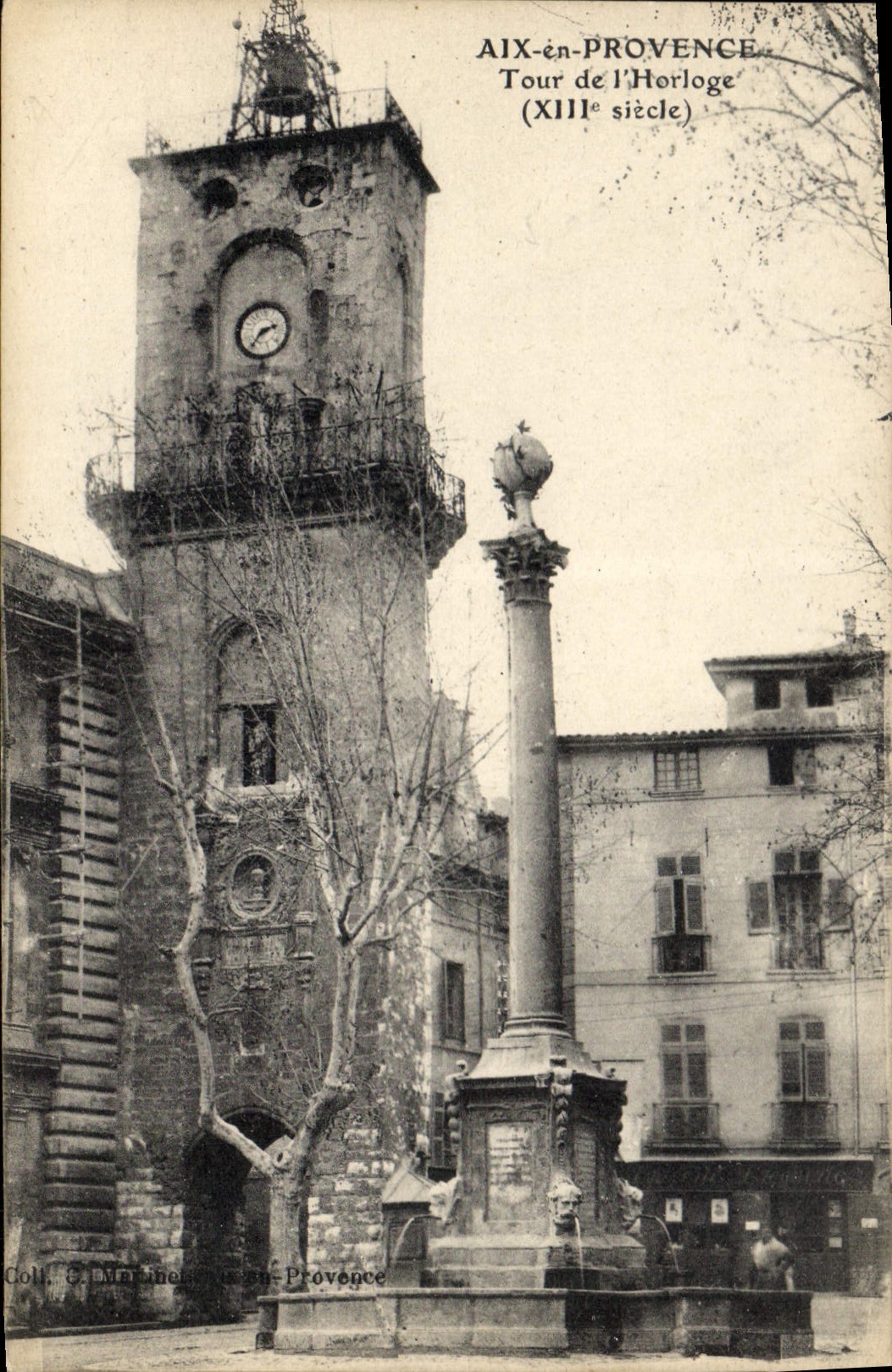 Aix-en-Provence — Turm der Uhr (13. Jahrhundert) — Sammlung C. Martinets, Aix-en-Provence