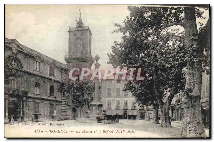 Aix-en-Provence — Das Rathaus und der Glockenturm (13. Jahrhundert) — C. Martinet