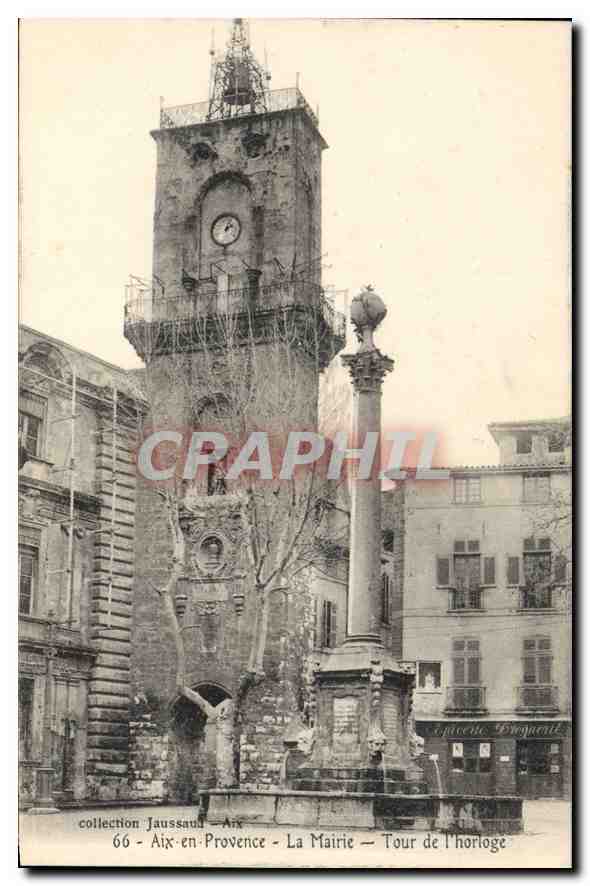 Aix-en-Provence — Das Rathaus — Turm der Uhr — Verleger Enquenot, n°66