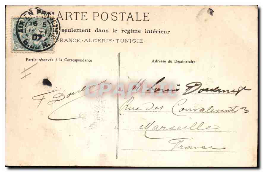 Aix-en-Provence - 67 - La Mairie — Col. Jaussaud Aix — Verso