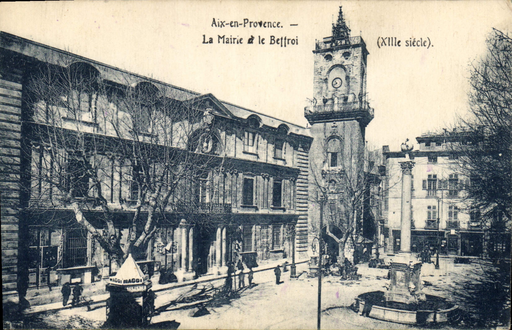 Aix-en-Provence — La Mairie & le Beffroi (XIIIe siècle).