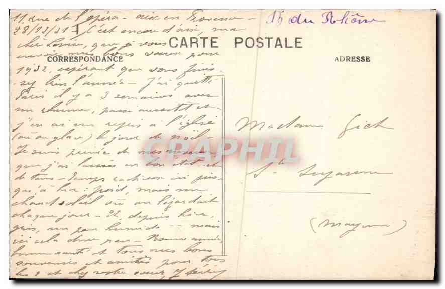 AIX-en-PROVENCE - Place de la Mairie — Édition Paul Maurel — Verso