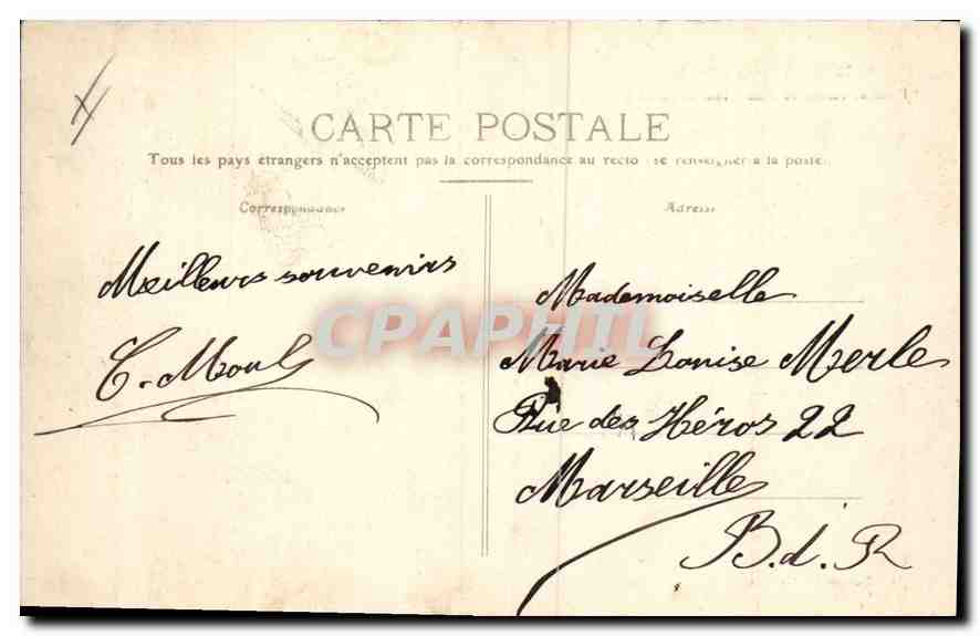 Aix-en-Provence — Platz des Rathauses - Turm der Uhr — Sammlung C. Martinet — Rückseite