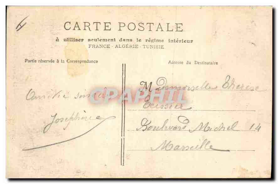 Aix-en-Provence — Die Stadtverwaltung - Uhrturm — Ausgabe Laussaud, Nr. 66 — Rückseite