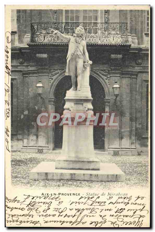 Aix-en-Provence — Statue de Mirabeau — éditeur inconnu