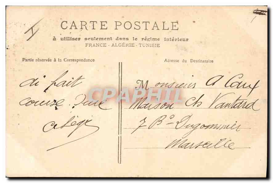 Aix-en-Provence — La Mairie - Tour de l'Horloge — collection Jaussaud — Verso