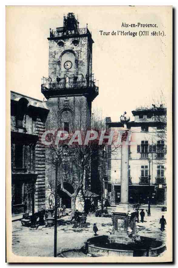 Aix-en-Provence — Tour de l'Horloge (XIIIe siècle) — éditeur non visible