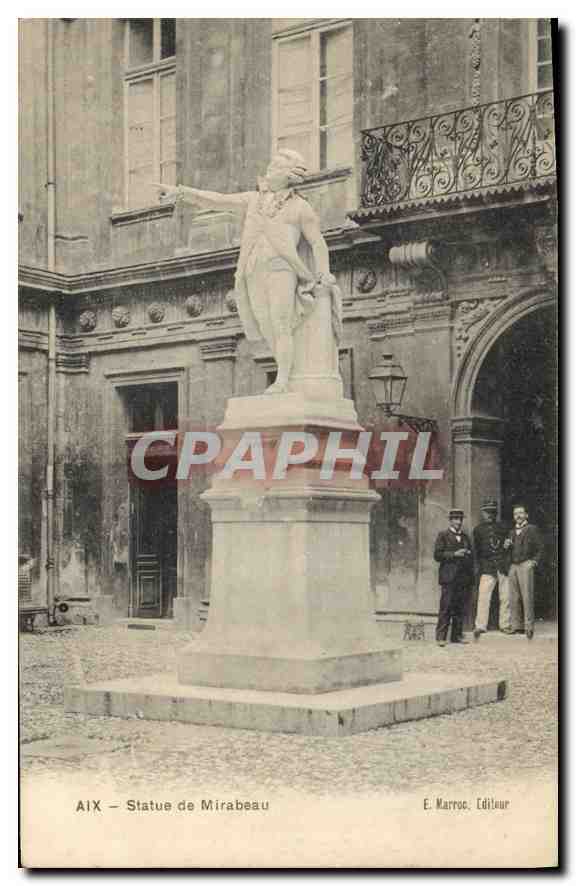 Aix-en-Provence — Statue de Mirabeau — E. Marroc, Éditeur - Anverso