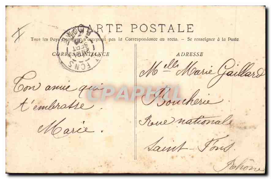 Statue de Mirabeau dans la cour de la Mairie — Aix-en-Provence — Collection Jaussaud — n°10 — Verso