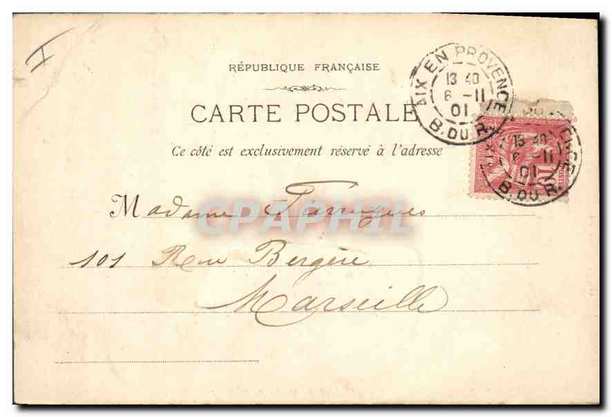 Aix-en-Provence — L'Hôtel de Ville & Beffroi — Verso
