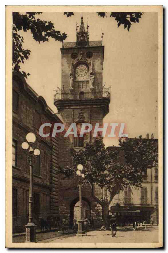 CPA Aix en Provence Bouches du Rhone Tour de l'Horloge 