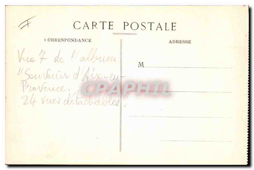 Aix-en-Provence — Die Stadtverwaltung — Verlag: Vues & de l'Album — Rückseite