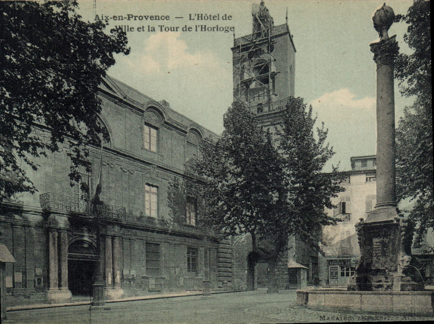 Aix-en-Provence — Das Rathaus und die Uhrenturm — Marairet & Cie, n° 168