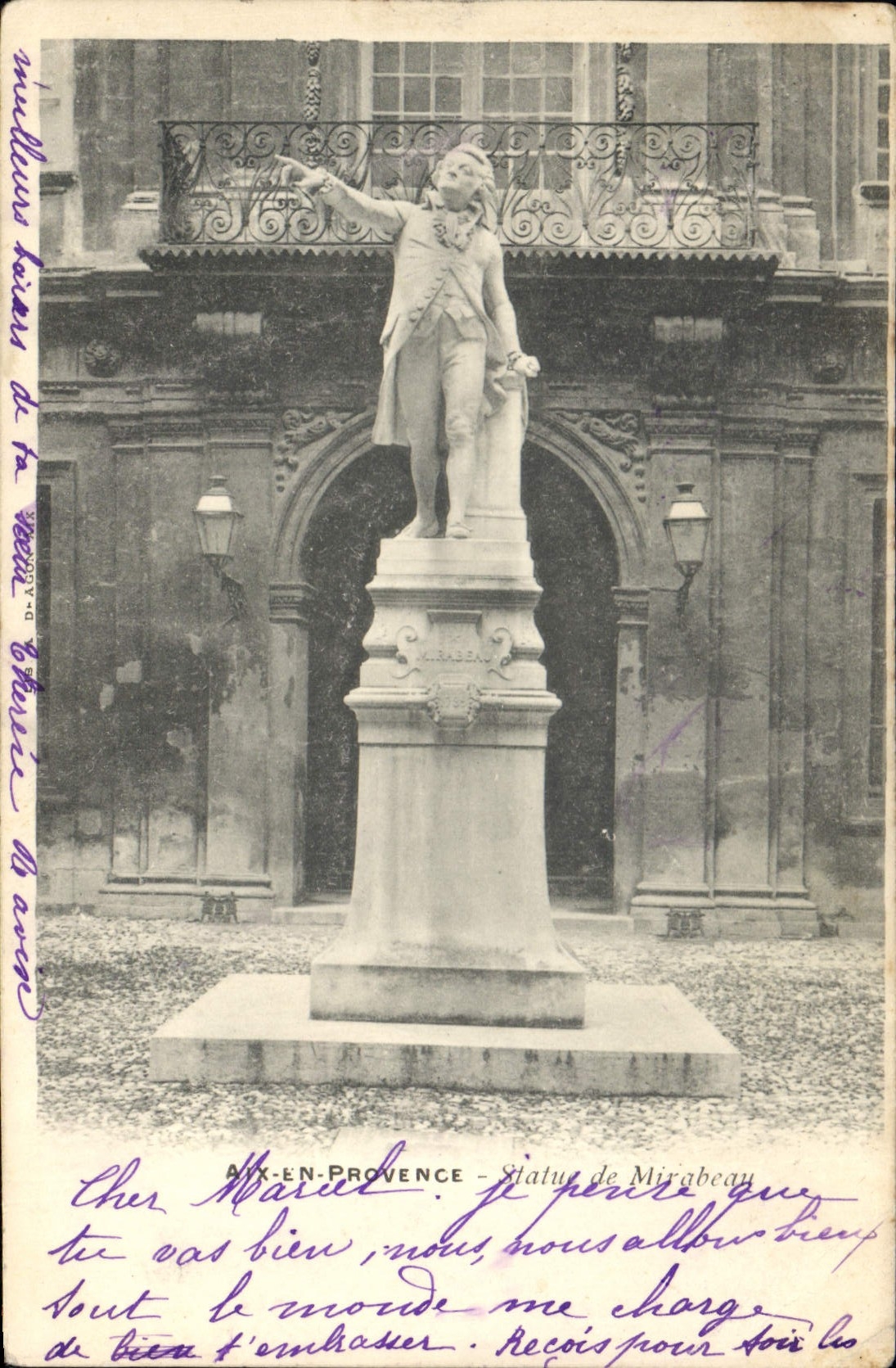 Aix-en-Provence — Statue de Mirabeau — éditeur D. A. G. (D. A. G. / D. A. G. / D. A. G.)