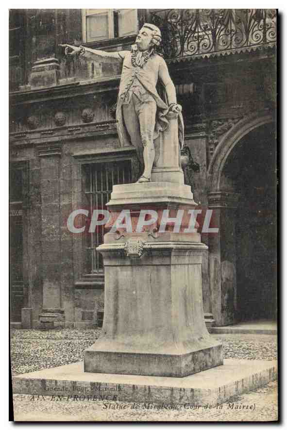 Statue von Mirabeau — Cour de la Mairie — Aix-en-Provence
