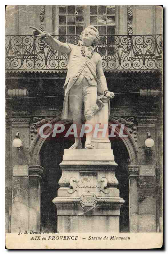CPA Aix en Provence Statue de Mirabeau