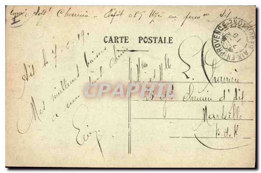 Aix-en-Provence - La Mairie et la Tour de l'Horloge — éditeur non identifié — Verso