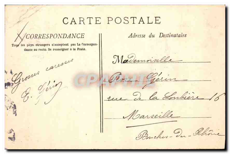 Aix-en-Provence - Rathaus — Foto Jouven — Sammlung C. M. — Rückseite