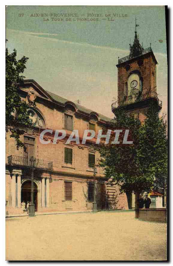 Aix-en-Provence — Hôtel de Ville — La Tour de l'Horloge — LL