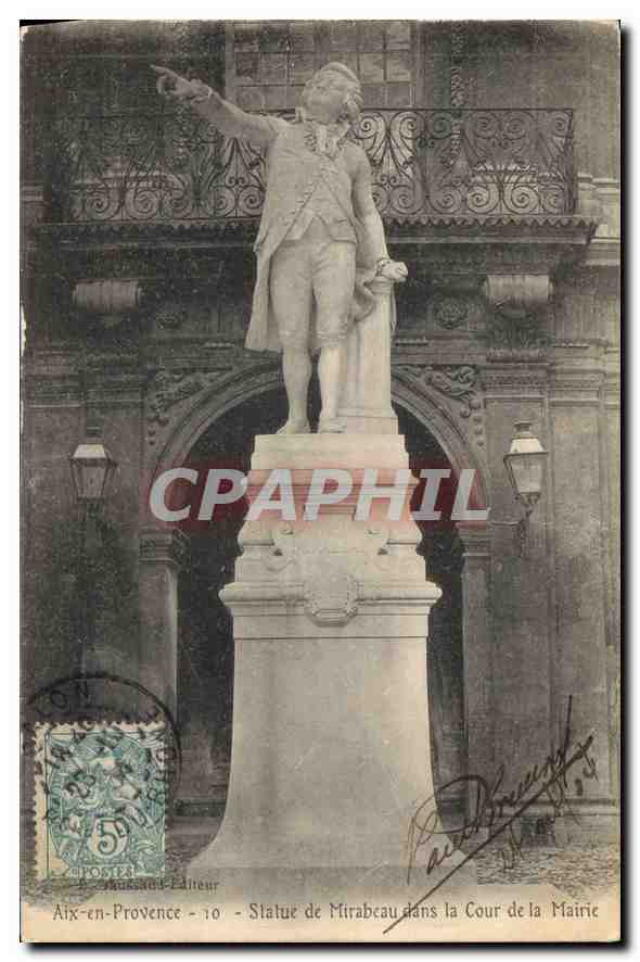 Statue de Mirabeau dans la Cour de la Mairie — Aix-en-Provence — Muscaut Éditeur - 10