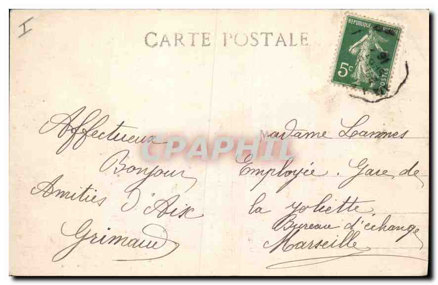 AIX-en-PROVENCE - La Mairie et la Tour de l'Horloge — Collection MAGGI N°600 — Verso