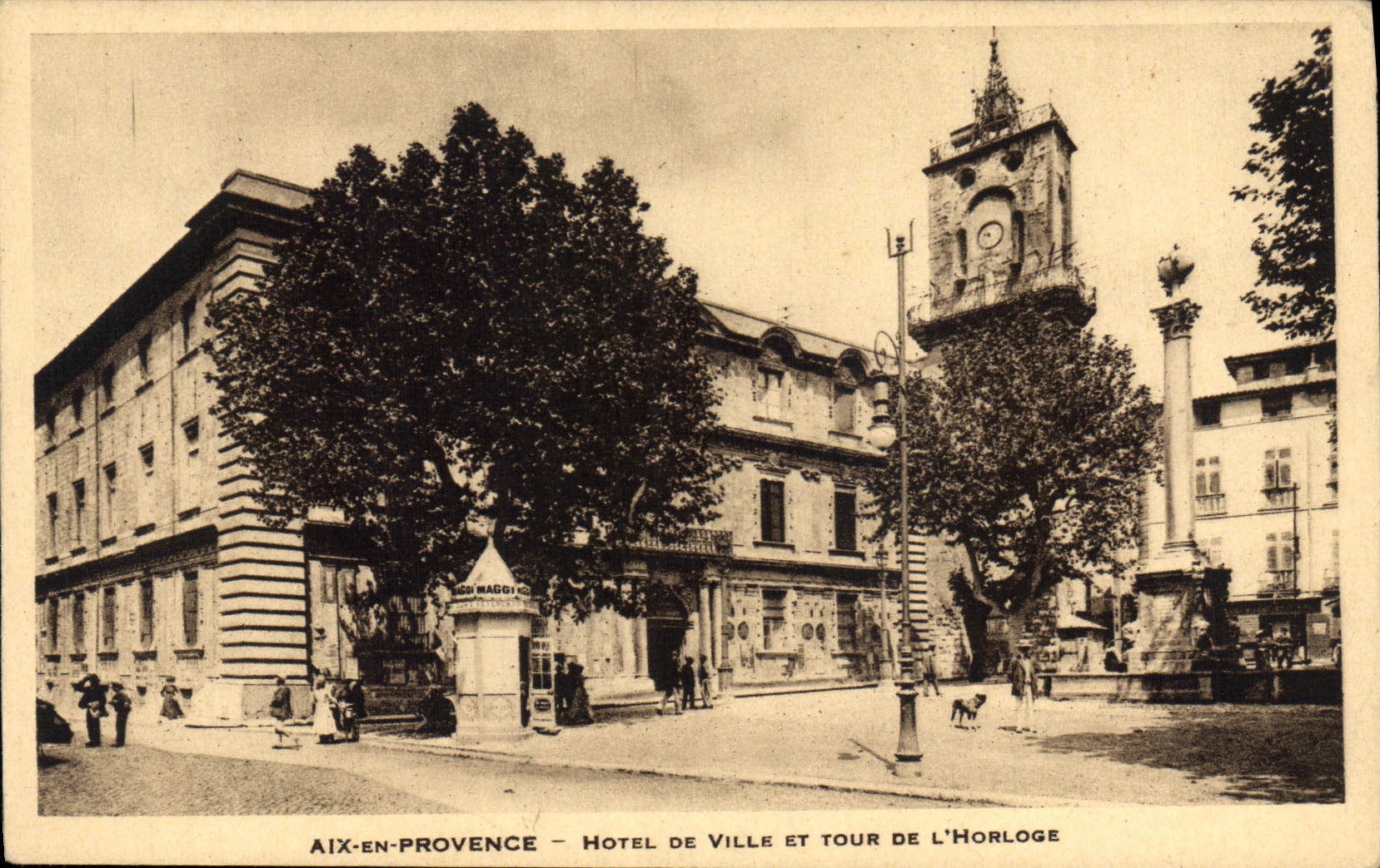 Aix-en-Provence — Hôtel de Ville et Tour de l'Horloge — Éditeur Masgou