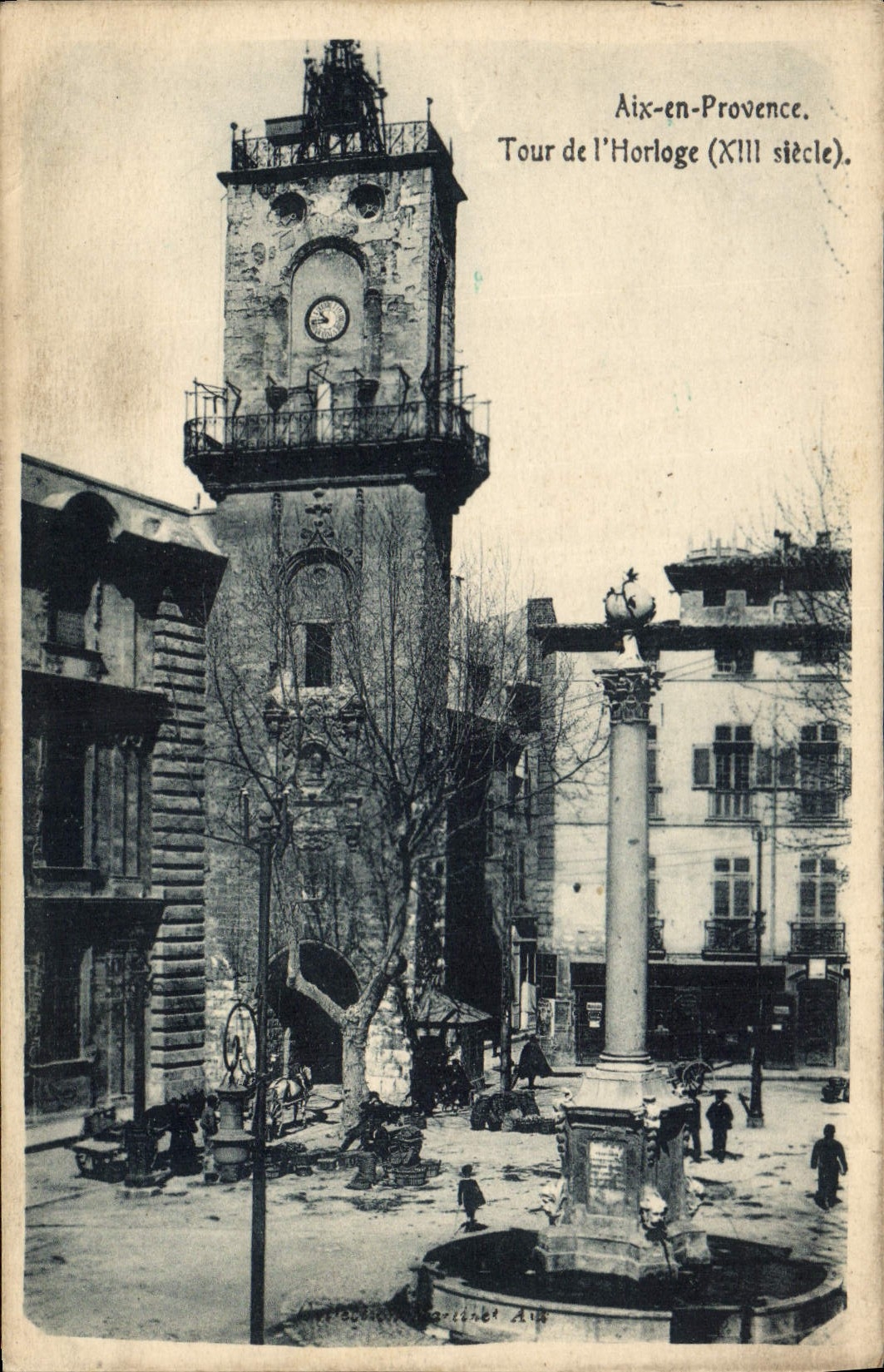 CPA Aix en Provence Tour de l'Horloge 