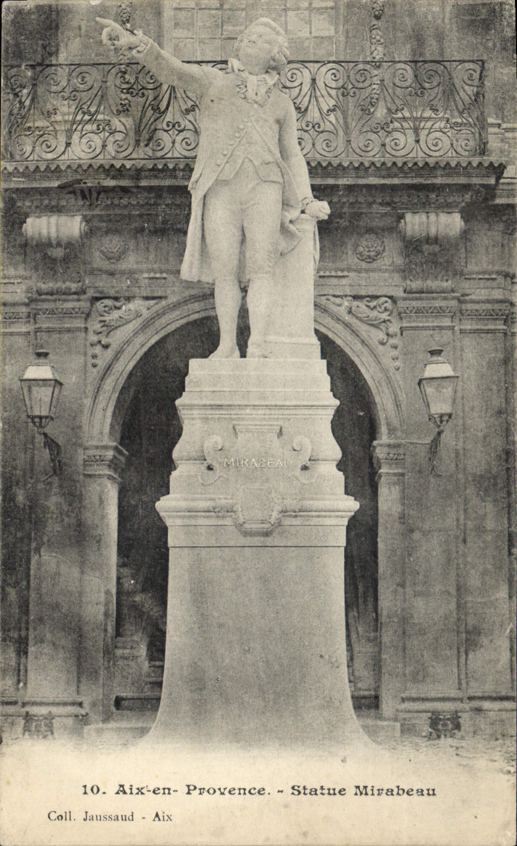 Statue Mirabeau — Aix-en-Provence — Coll. Jaussaud