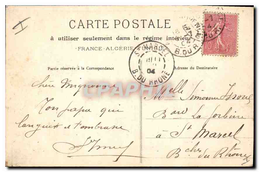 Aix-en-Provence — La Mairie — Tour de l'Horloge — Col. Jaussaud - 66 — Verso
