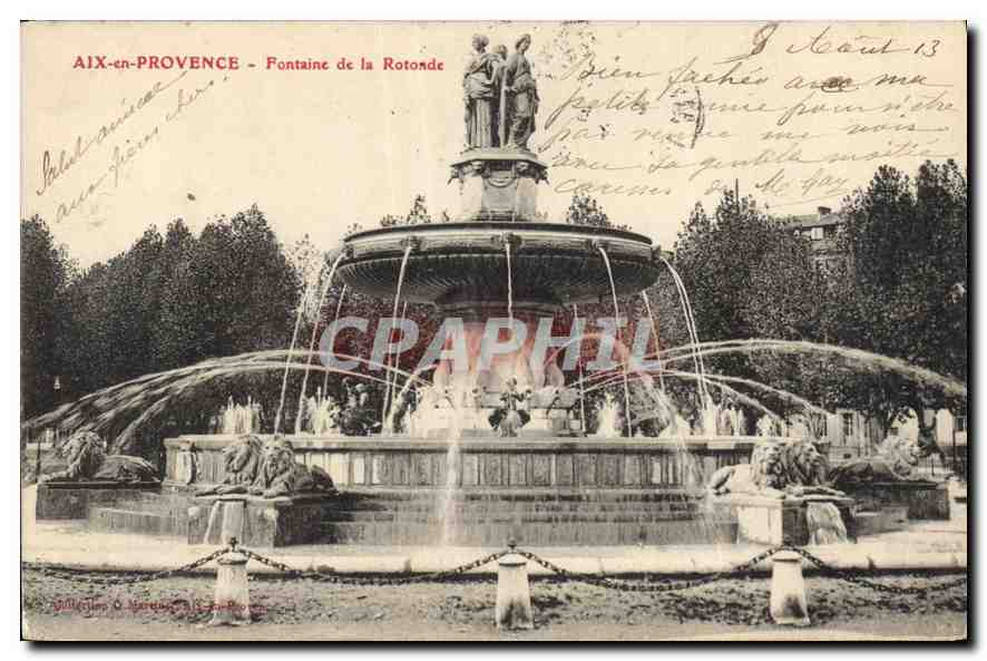 AIX-en-PROVENCE — Fontaine de la Rotonde — éditée par A. Mareschal & Cie