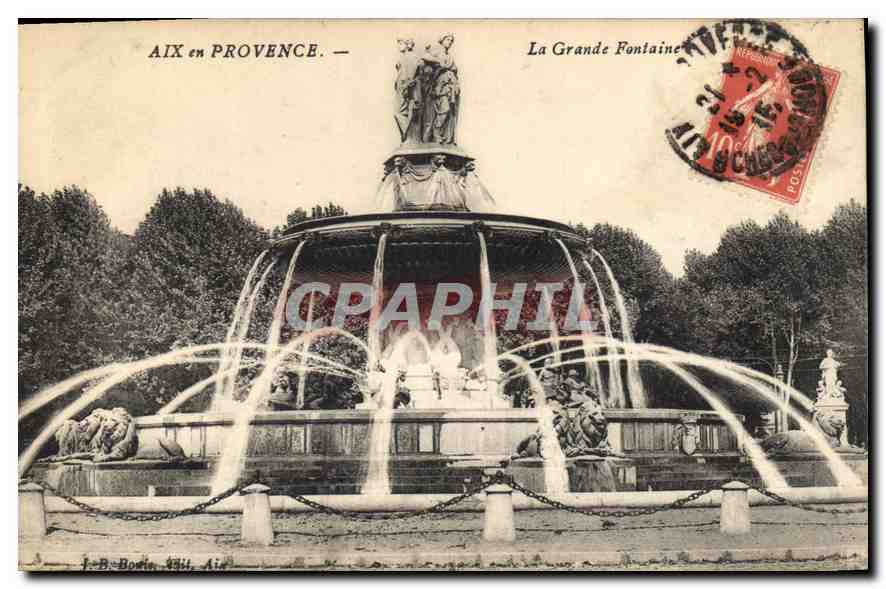 AIX en PROVENCE — La Grande Fontaine — J.-B. Bonin, Aix