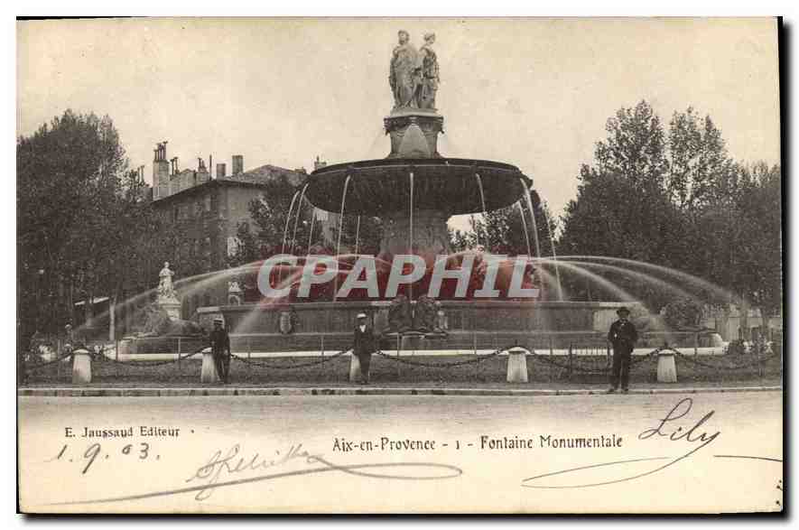 Aix-en-Provence — Fontaine Monumentale — E. Jaussaud Éditeur, n°1
