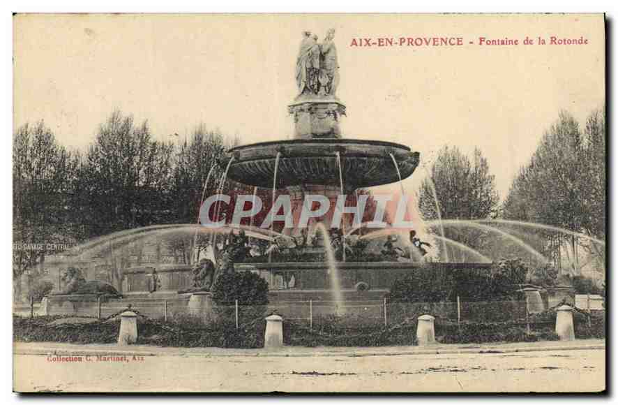 Aix-en-Provence - Fontaine de la Rotonde — Collection C. Martinel, Aix