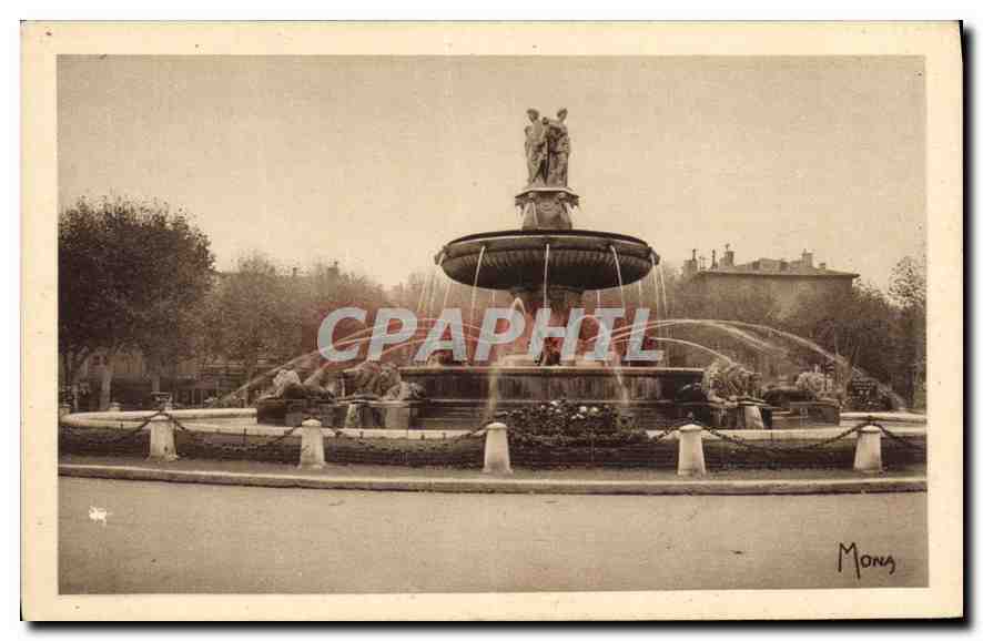 Aix-en-Provence — La Fontaine de la Rotonde — œuvre de Tournadre et Sylvestre — éditeur Mons, n° SE. 118