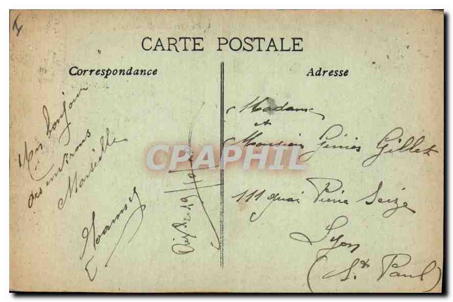 Aix en Provence — La Grande Fontaine — J.B. Bouris, édit. Aix — Verso