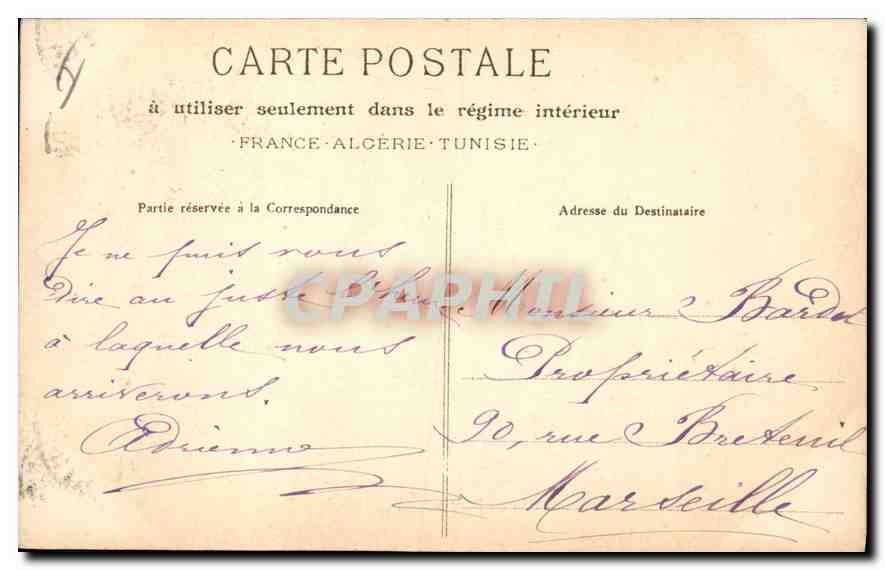 Aix-en-Provence — Fontaine de la Rotonde — éditeur inconnu, n°11 — Verso
