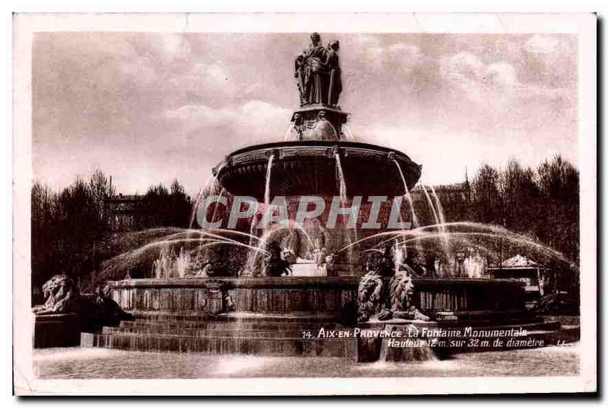 CPA Aix en Provence La Fontaine Monumentale 