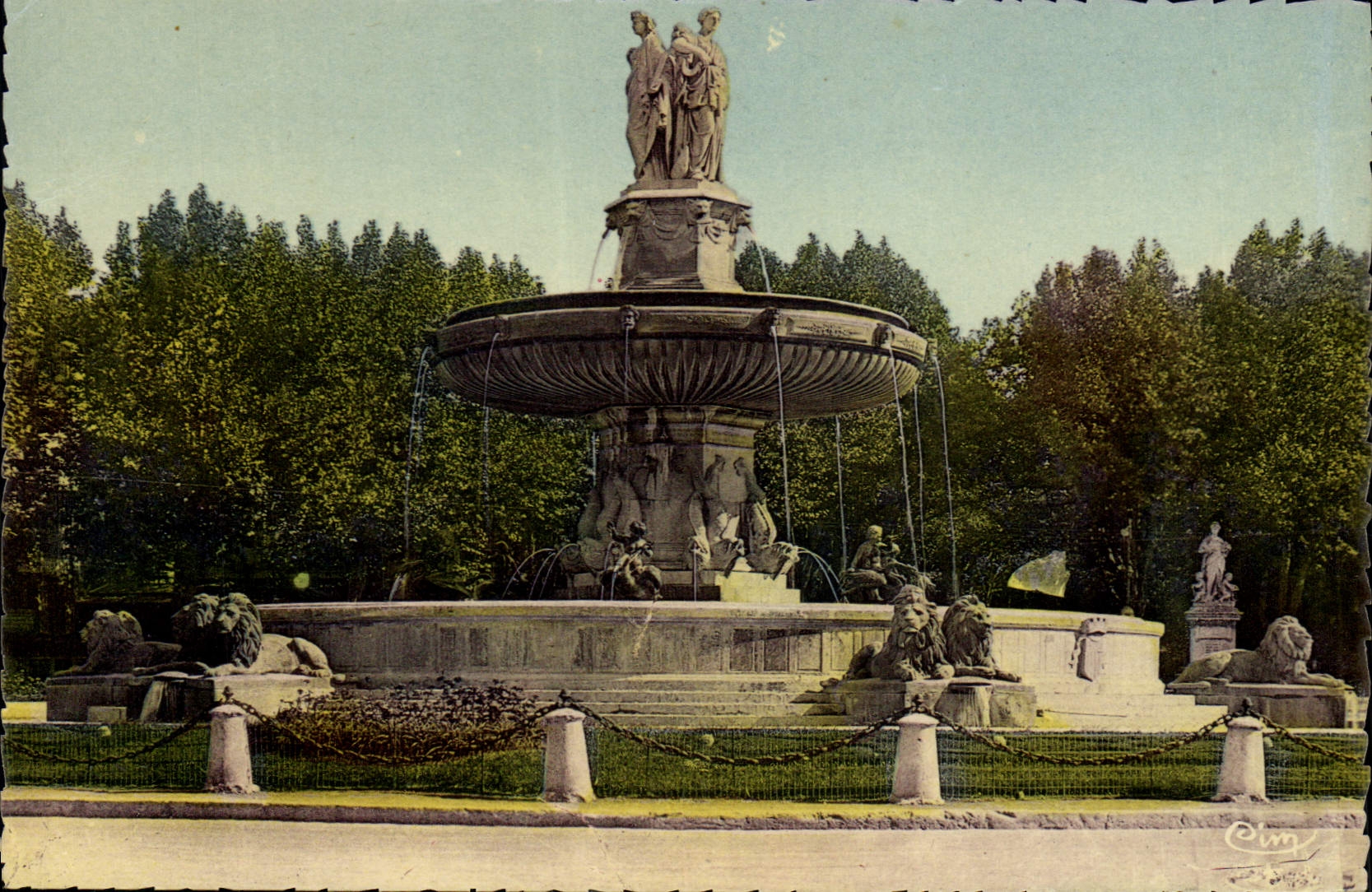 La Grande Fontaine - Place de la Rotonde — Aix-en-Provence (B.-du-Rh.) — éditeur Climg