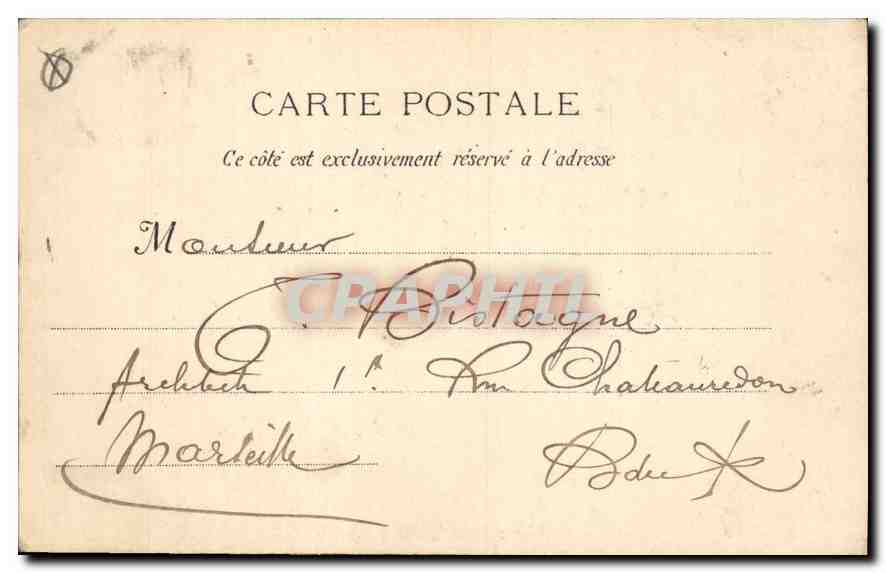 Aix : Grande Fontaine — Éditeur E. Maron, B. III — Verso