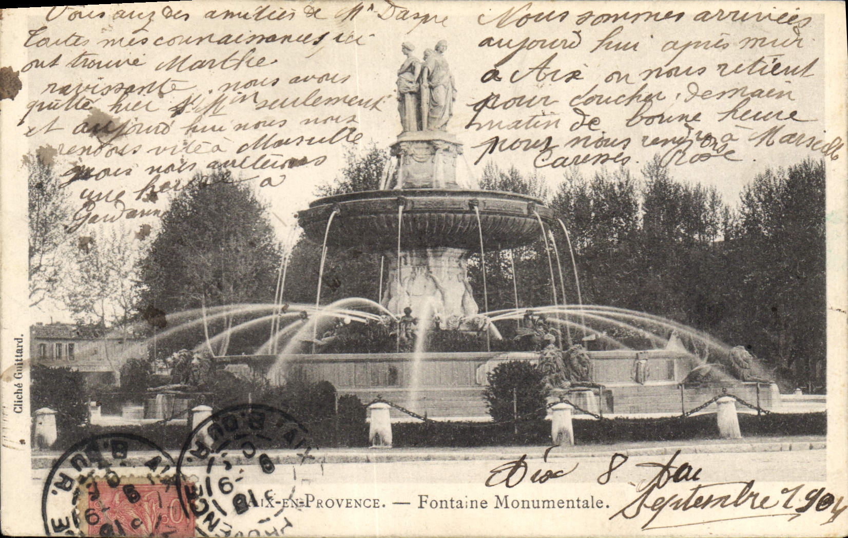 Aix-en-Provence — Monumental Fountain — Gaultard Cliché